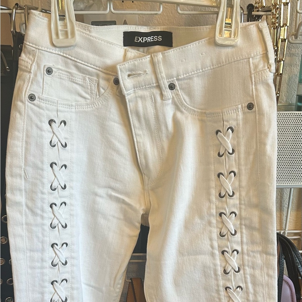 Express White Ankle Legging